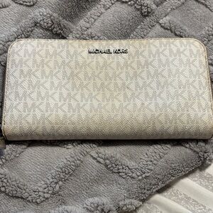 Michael Kors Beige Monogram Wallet